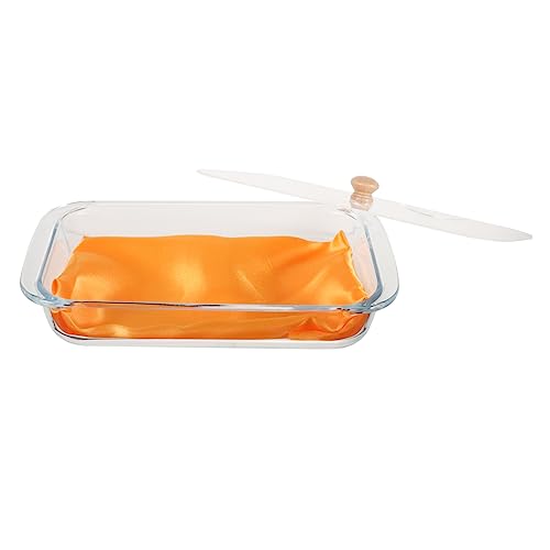 BUGUUYO Serviertablett aus Glas unterteilter Snacktablettdeckel elegante Obsttabletts für Hotels Cafés chinesische Medizinläden