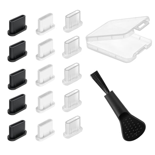 NEODTX USB C Staubschutz Stöpsel 15Pcs SilikonhüLle USB 3.1 Typ C Port Für Meiste Typ-C Handy Tablet Zubehör iPhone 15 16 pro max Redmi Samsung Galaxy Motorola USB C Schutzkappe