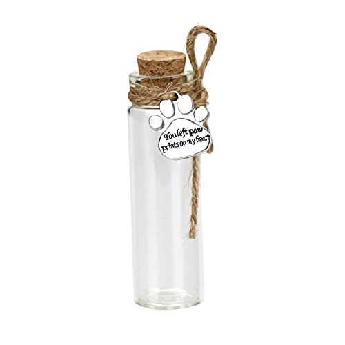 free-space Tierhaar-Gedenkflasche, Glasfläschchen für Asche oder Haare, Hund oder Katze, Andenken, Haustierverlust, Geschenk (Bottle)
