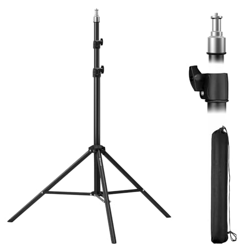 K&F Concept Fotografie Lichtstativ, 230CM Metal Light Stand für Studio-Fotographie, Reflektor, Blitz & Video, einstell Beleuchtungstativ hoch mit Stativtasche & 1/4" Srew
