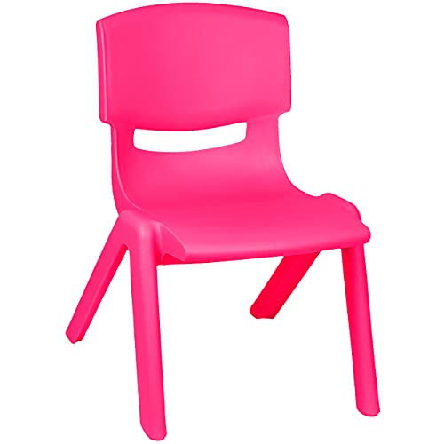 alles-meine.de GmbH Kinderstuhl/Stuhl Farbe wählbar pink/kräftiges rosa - Plastik - bis 100 kg belastbar/kippsicher - für INNEN & AUßEN - 0-99 Jahre - stapelbar - Gar..