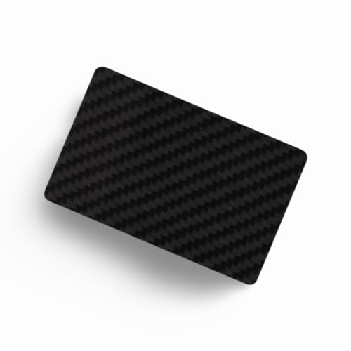 M&M Smartek Carbon Karte im EC/Kreditkarten Format aus echtem Kohlefaser in schwarz