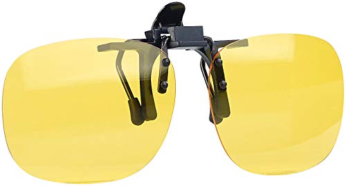 PEARL Nachtsichtbrillen: Nachtsicht-Brillenclip in rundlichem Design, polarisiert, UV400 (Nachtfahr-Brille, Überzieh-Nachtsicht-Brillen, Sonnenbrillenaufsatz)
