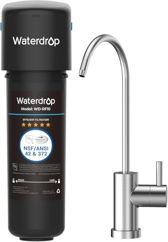 Waterdrop 10UB Untertisch Wasserfiltersystem mit Dediziertem Wasserhahn, NSF/ANSI 42 Zertifiziert, 30.000 Liter Wasserfilter Trinkwasser, Reduzieren 99,99% Blei, Chlor, Schlechten Geschmack