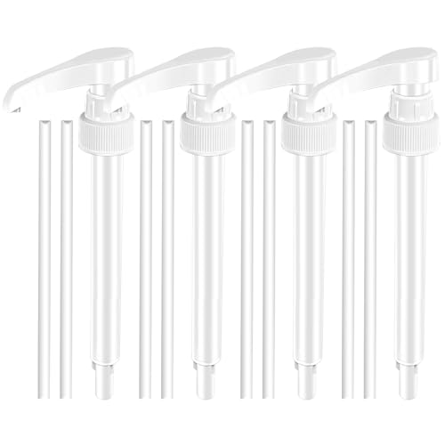 iophi Dosierpumpe für Best Body Nutrition, 4-teilige Vital Drink Erstpumpe Wiederverwendbarer Pumpspender mit 8 Langen Schläuchen für 500ml/1000ml Flaschen, Ersatz Sirup Pumpe, DIY Zuschneiden