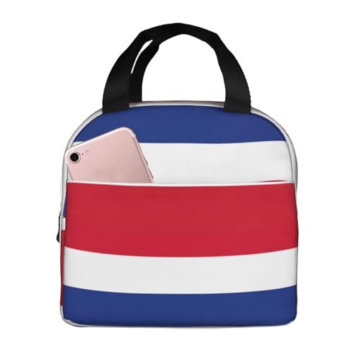 Lunchtasche mit Flagge von Costa Rica, für Damen und Herren, große Kapazität, Lunch-Tasche für Erwachsene für Picknick