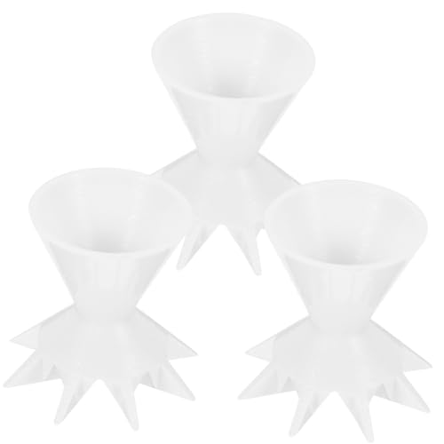 HAWILLOSCH 3St Becher zum Ausgießen von Farbe Kit zum Gießen von Farbe Ausgießsiebe aus Acryl Malerei Versorgung Tasse plastikgläser mixbecher Gießbecher zum Malen Malzubehör Kieselgel Weiß