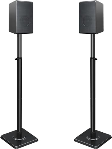 Mounting Dream Lautsprecherständer höhenverstellbar für Satelliten bis zu 5KG, 2er-Set Bodenständer