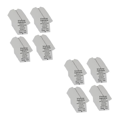 Gadpiparty 2 Sätze Pflegekarten Für Kleidung Waschhinweise Für Shirts Selbstklebende Für Kleine Unternehmen Langlebige Papiermaterialien Für Bekleidungsverkauf 100 Stück * 2