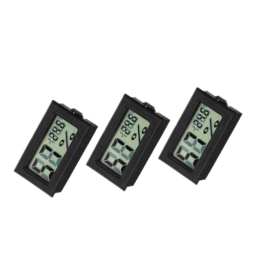 STOBAZA 3Stücke Mini Hygrometer Thermometer Innenraum Thermometer für Präzise Temperatur Feuchtigkeitsmessung für Zuhause Benutzerfreundlich