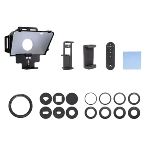 Uhidka F8 Universal Teleprompter für Tablets, Laptops, Smartphones und Kameras für Live-Streaming und Aufnahme mit Großem Bildschirm