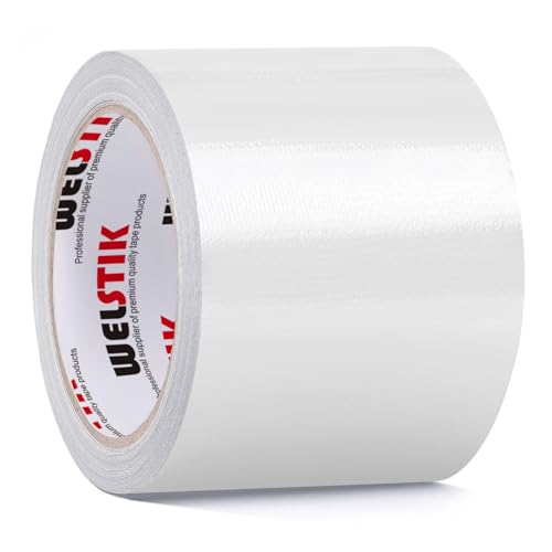 WELSTIK PVC Planenband, Reparaturklebeband für Gewebeplanen, Planenflicken, 5M*8CM, für lkw abdeckplane, Markise, Zelt, Weiß