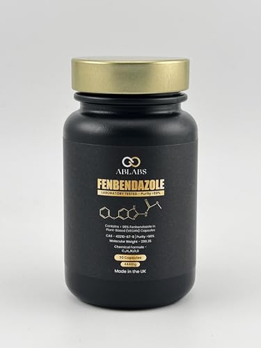 Fenbendazol 444mg, Reinheit >99%, von Ablabs kontinuierlich getestet, Analysezertifikat (Qualitätsprotokoll) inklusive, 30 Kapseln