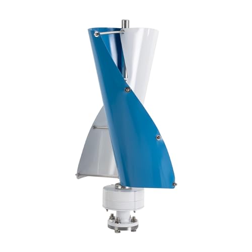 Windrad Stromerzeugung Vertikalachsen-Windturbine 500W Windkraftanlage mit Controller für Grüne Stromerzeugung - für Nachhaltigen Energiebedarf (Blau)