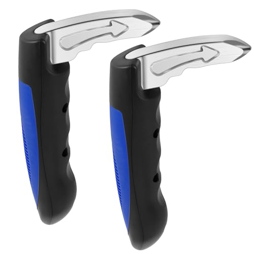 2 STK Einstiegshilfe Auto Senioren 180KG Tragkraft Auto Griff Senioren mit Auto Sicherheitshammer Funktion Rutschfest Rostfrei Car Handle Auto Ausstiegshilfe für alle Arten von Autotüren (Blau)