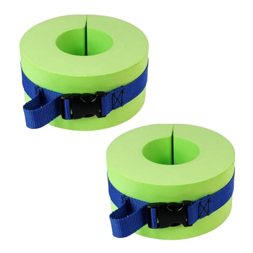 Foam Swim Aquatic Manschetten - Leichtes Schwimmarmband Set, Fitnessstudio -Trainingsset mit Schnallen von Schnürsenkel, für Schwimmausbilder Training Schaumschwimmmanschetten Wasser Eva Foam 2 Wa