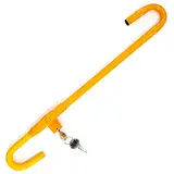 PRETEX Lenkradschloss für Auto - Lenkradkralle für Auto Wohnmobil - Lenkradsperre Auto aus Stahl - Wegfahrsperre Auto ausziehbar von 67 bis 81cm - Diebstahlschutz Auto - Gelb