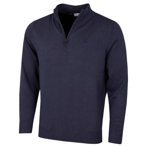 Calvin Klein Herren Heather Half Zip Pullover - Denim/Marineblau - L