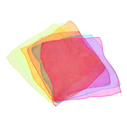 TOBBOMEY 12St Tanzschal für Spielschals für Kleinkinder Jonglierbälle Requisiten für Tanzschals Bänder schal bunter schal Tanzaccessoires Schals Performance-Schals 100% Nylon