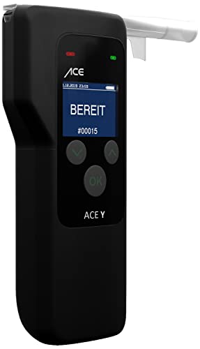 ACE Y Alkotester - Digitaler Alkohol-/Promilletester mit Dräger-Sensor - Polizeigenauer Alkoholtester - Deutsche Version