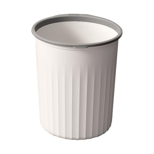 Abfalleimer mit drückendem Kunststoffabfalleimer, runder Müllbehälter für Badezimmer, Küche, Schlafzimmer, Schreibtisch, Stifthalter (WH1, Einheitsgröße)