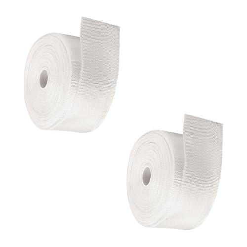 aghoer 2 Rollen Glasfaser Gewebeband, 5cm x 30m Glasfaser-Gewebe, Fugenband, Glasfasermatte, Armierungsgewebe, Gewebeband, für Reperatur- & Spachtelarbeiten