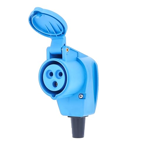 as - Schwabe Camping CEE-Winkelkupplung Caravan – 230 V / 16 A Outdoor-Kupplung aus Thermoplast – Für Wohnwagen und Wohnmobile – Geeignet für Außenbereich – IP44 - Made in Germany - Blau I 60475