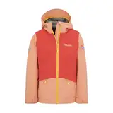 Trollkids wasserdichte sehr leichte Kinder Regenjacke GJENDE, Koralle/Kirschrot, Größe 128