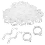 HFMYGS 100 Stück Pflanzenklammern Tomatenclips, Tomatenhaken, Pflanzenclips, Pflanzen Clips Kunststoff, Pflanzen Klammern, Kunststoff Tomatenklammern, Blumen Klammern für Tomaten Rankhilfe