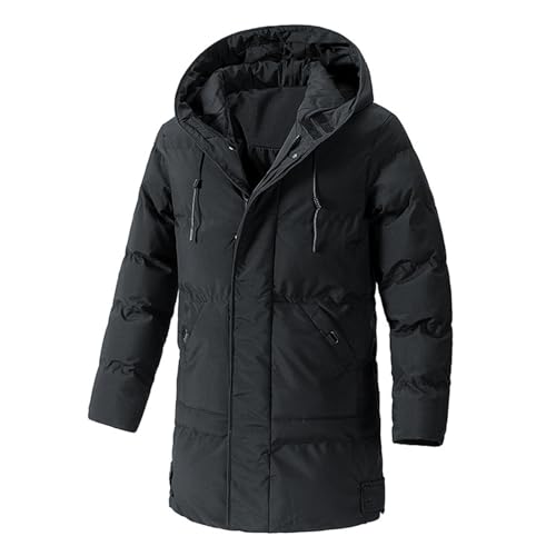 Generisch Herren Parka Herren Winterparka Lang Puffer Jacket Men Langer Dünner Mantel Herren Grüne Arbeitsjacke Für Winter Herren Wasserdicht und winddicht