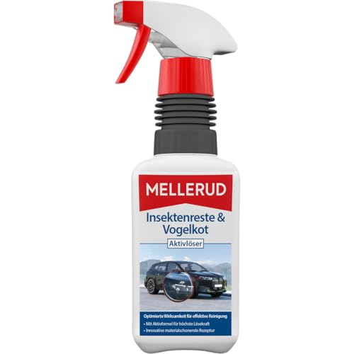 Mellerud Insektenreste & Vogelkot Aktivlöser | 1 x 0,5 l | Materialschonender Reiniger für Lack, Glas und Kunststoff
