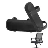 2 x Stuhl-Armpolster, Armabdeckungen, ergonomische Memory-Schaum-Armpolster, geeignet für Schreibtische, Stühle, Gaming-Stühle, Rollstühle, um den Ellenbogen- und Unterarmdruck zu reduzieren (schwarz)