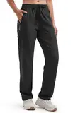Libin Damen Wanderhose 29'' Cargohose Leichter Outdoorhose Trekkinghose Wasserabweisend Schnelltrocken Arbeitshose Freizeithose Safari Hose, Schwarz M