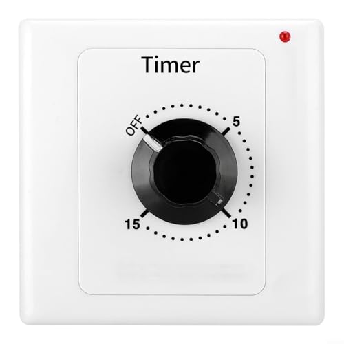 EXTRWORY Countdown Zeitschalter Timer Schalter, 15 A, Elektronischer Mechanischer Countdown Controller Präzise Steuerung(15 minutes)