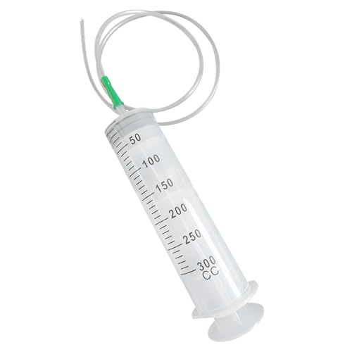 Plastikspritze, 2pcs Ölspritze, 300 ml Handy Plastikrohre und Luer -Anschlüsse zur Flüssigkeitsölsaugung, Nährstoffmessung, Nachfüllung, Tierfütterung