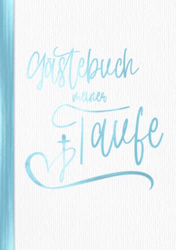Gästebuch meiner Taufe: Vintage Blau für Jungen I Kirche Taube Fisch Kreuz I Geschenkidee und Dekoration zur Konfirmation für Jungs I Sprüche, Wünsche, Geschenkeliste, Danksagung, Konfirmationsspruch