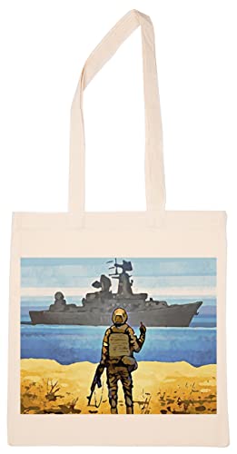 Enigmae Russisches Kriegsschiff Go Fuck Yourself, Grafikposter, Unterstützung Für Die Ukraine Wiederverwendbar Einkaufen Lebensmittelgeschäft Baumwolle Tasche Reusable Shopping Bag