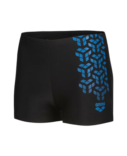 Arena Jungen Boy's Kikko V Short Graphic Swim Trunks, Black-Blue China, 128 EU