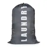 Großer Wäschesack 1 Stück, 24“ x 36“ Tragbare Wäschesäcke mit Kordelzug, Wäschesäcke für schmutzige Wäsche, perfekt für Zuhause, Reisen, Urlaub, Camping, Wohnwagen, Wohnheim (Grau)