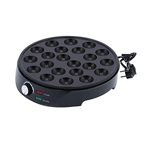 Zerodis 22-Loch Octopus Ball Maker, Tragbarer No-Stick Mini Elektrischer Takoyaki Maker Multifunktions-Antihaft-Backautomat EU-Stecker 1000W 220-240V(EU Plug)