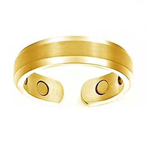 Magnetischer Therapie-Ring, Gewichtsverlustringe für Damen und Herren, verstellbarer Ring, Gesundheitshalterung, schlank, stilvolle Metallberührung, Acupoint-Gesundheitsvorsorge