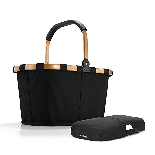 reisenthel carrybag Frame Gold Henkel Einkaufskorb + Cover Abdeckung schwarz