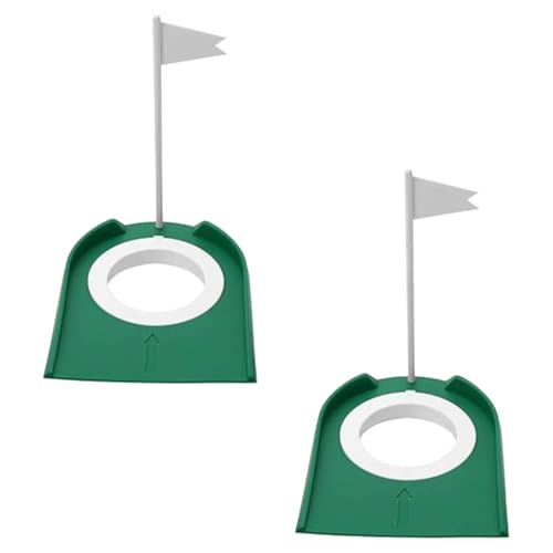 2 Stück Golf Putting Cup,Putting Matte,Minigolf,Golfpong,Putting Green Indoor,Mini Golf Set Indoor,Minigolf Für Zuhause Für Drinnen Und Draußen Übungshilfen Mit Verstellbarem Hole Und Flagge