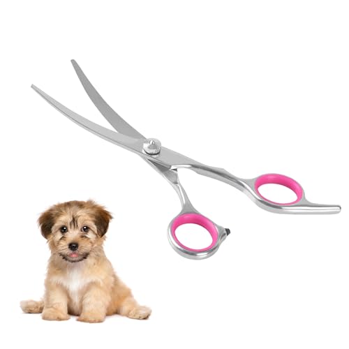 Haustier Hundepflege Schere,Hochleistungs Titan Beschichtetes Edelstahl Hundesalon Trimmer Ausdünnung/Gerade/Gebogene Schere