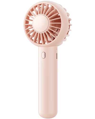 gaiatop Tragbarer Mini-Ventilator, leistungsstarker Handventilator, niedliches Design, 3 Geschwindigkeiten, persönlicher kleiner Schreibtischventilator mit Sockel, leicht, Make-up,