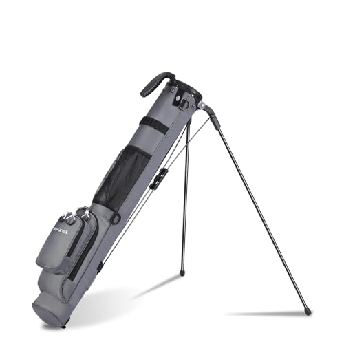 MAZEL Golftasche, 2-Wege-Trennwand, 2 Taschen, verstellbare Schultergurte, hochwertiges 900D-Nylon, leichtes Material, Bleistift-Golftasche für Männer und Frauen (grau)