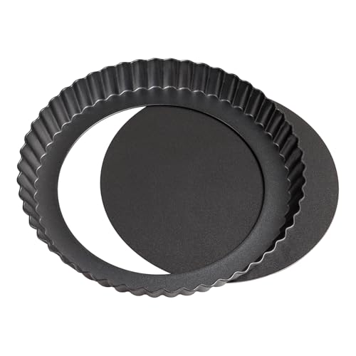 ZTVOWTO 22cm×3cm Pie Tins for Baking, Round Quiche Dish, Non-Stick Pie Tin, Wavy Edge Quiche Tins, Pie Dishes