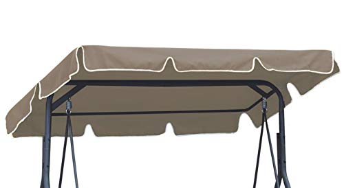 Ferocity Universal Sonnendach für Hollywoodschaukel Dach-Plane ca 112 x 166 cm für Garten-Schaukel Dachplane Ersatzdach Beige [101]