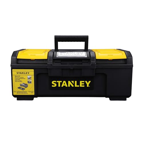 Stanley Werkzeugbox / Werkzeugkoffer Basic (16", 39x22x16cm, Koffer mit Schnellverschluss und Organizer, Box aus Kunststoff, praktischer und organisierter Werkzeugkasten) 1-79-216