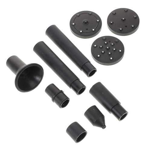 Yardwe 11St Fontänendüse Solarwasserpumpe für Vogeltränke Solarbrunnen für Pool Gartenwasserfall Zubehör Solar Panel Wasserpumpe Brunnenteile Teile der Wasserpumpe Plastik Black